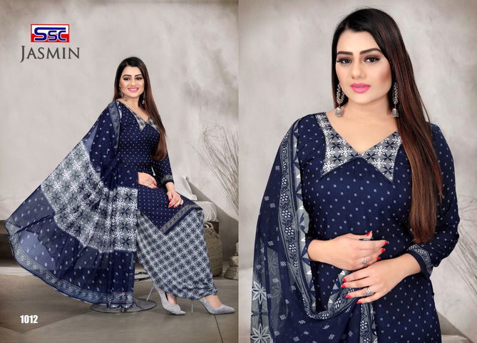 Ssc Jasmin 24 Printed Micro Fancy Fabric Designer Casual Wear Dress Material Collection